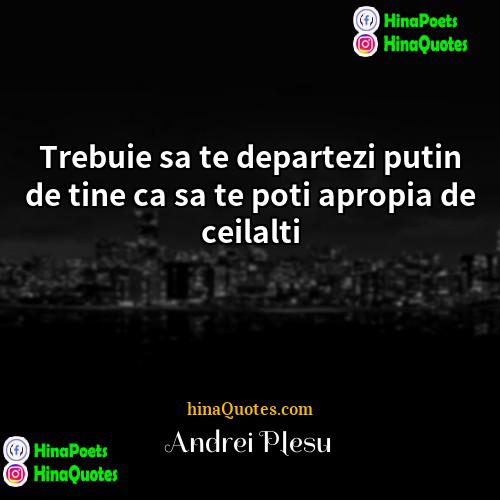 Andrei Plesu Quotes | Trebuie sa te departezi putin de tine